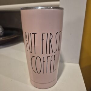 Chic Pink Coffee Tumbler with Fun Quote